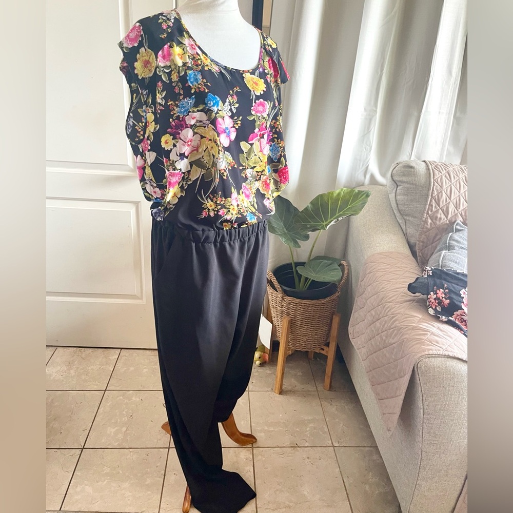 * PLUS* Forever 21 Floral Straight Jumpsuit